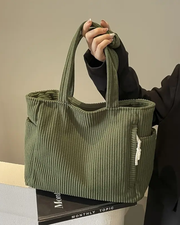 Tilda | Torba prążkowana z detalami ze sznurka