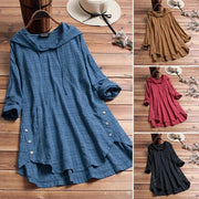 Alandra | Lniana bluza z kapturem