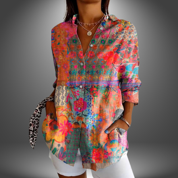 Nicole | Blusa Premium con Stampa Floreale