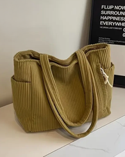 Tilda | Torba prążkowana z detalami ze sznurka