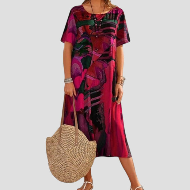 Iwona™ | zwiewna letnia sukienka midi