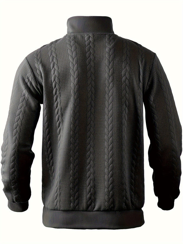 Rafael™ Męski sweter zapinany na zamek w stylu vintage