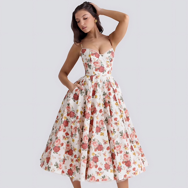 Olene | Romantyczna sukienka maxi