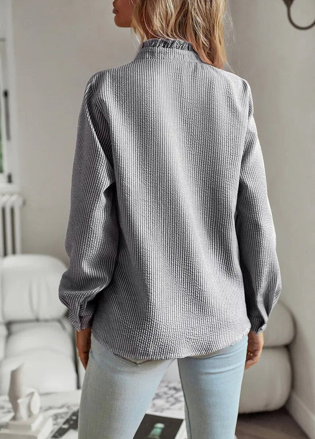 Pela - Ruffle Long Sleeve Shirt
