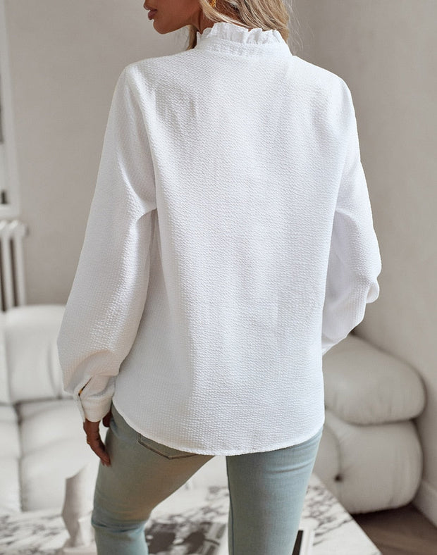 Pela - Ruffle Long Sleeve Shirt