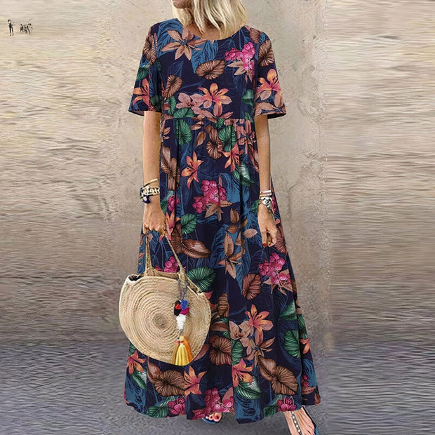 Lotte™ - Lebhaftes Blumen-Maxikleid