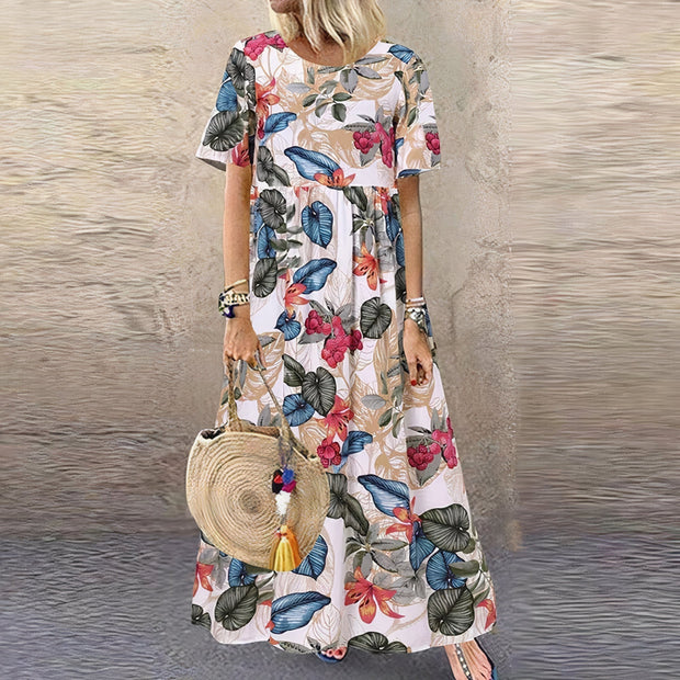 Lotte™ - Lebhaftes Blumen-Maxikleid