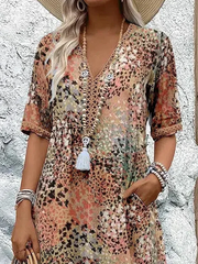 Hilary | Vibrant mid-length dress