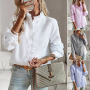 Pela - Ruffle Long Sleeve Shirt